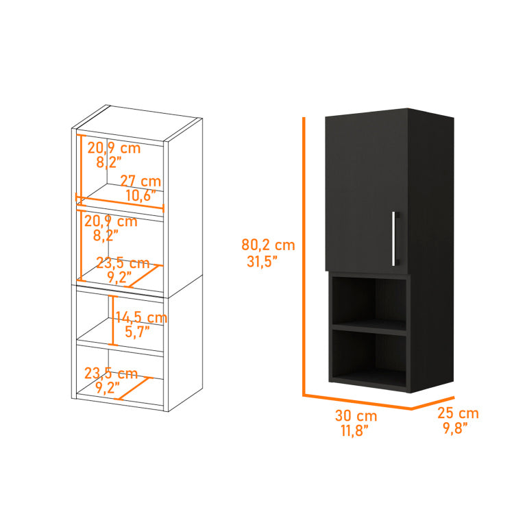 Wenge 2 Shelf Medicine Cabinet