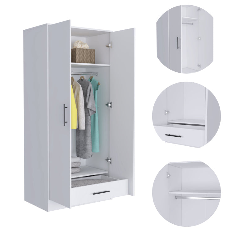 Conway Rectangle Armoire White