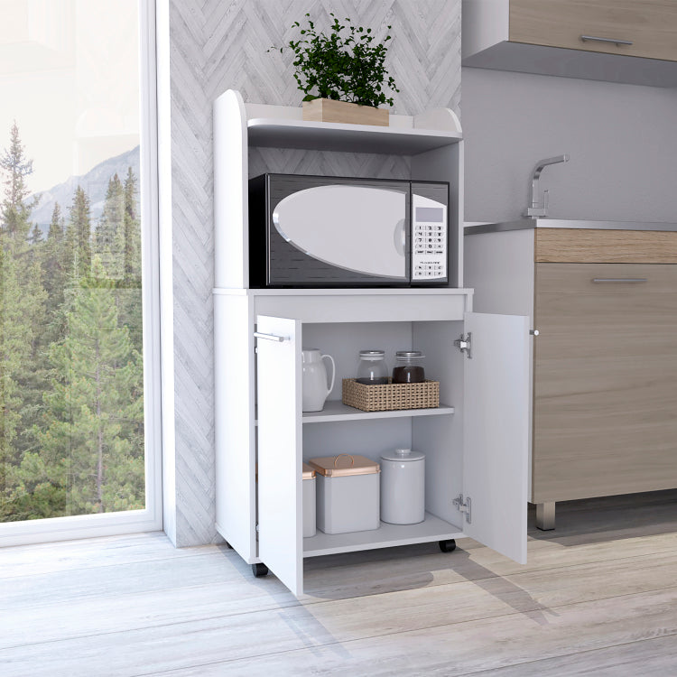 Charlotte 1 Shelf 2 Door Kitchen Pantry White
