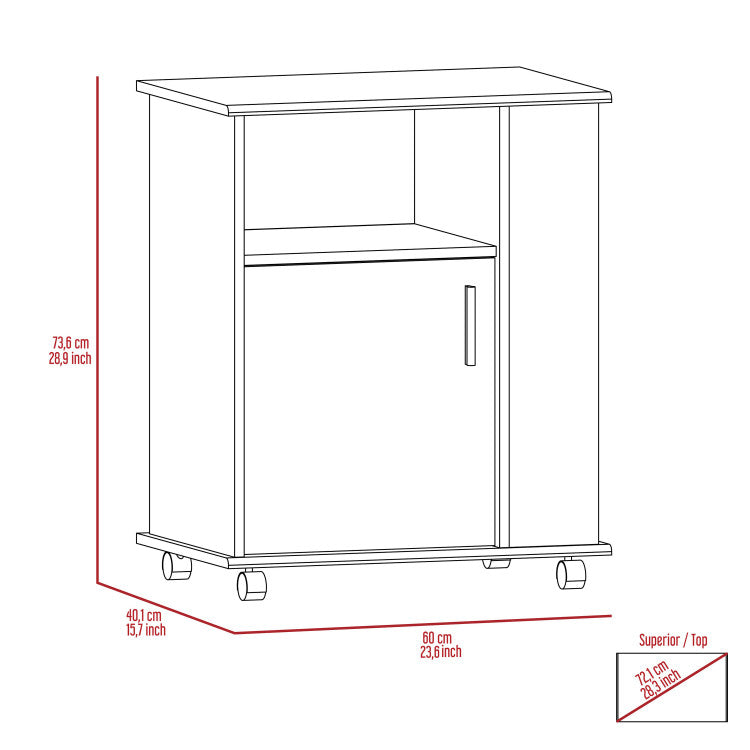 4 Shelf Microwave Cabinet With Caster Wenge