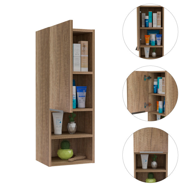 Kingston Rectangle 2 Shelf Medicine Cabinet Light Oak
