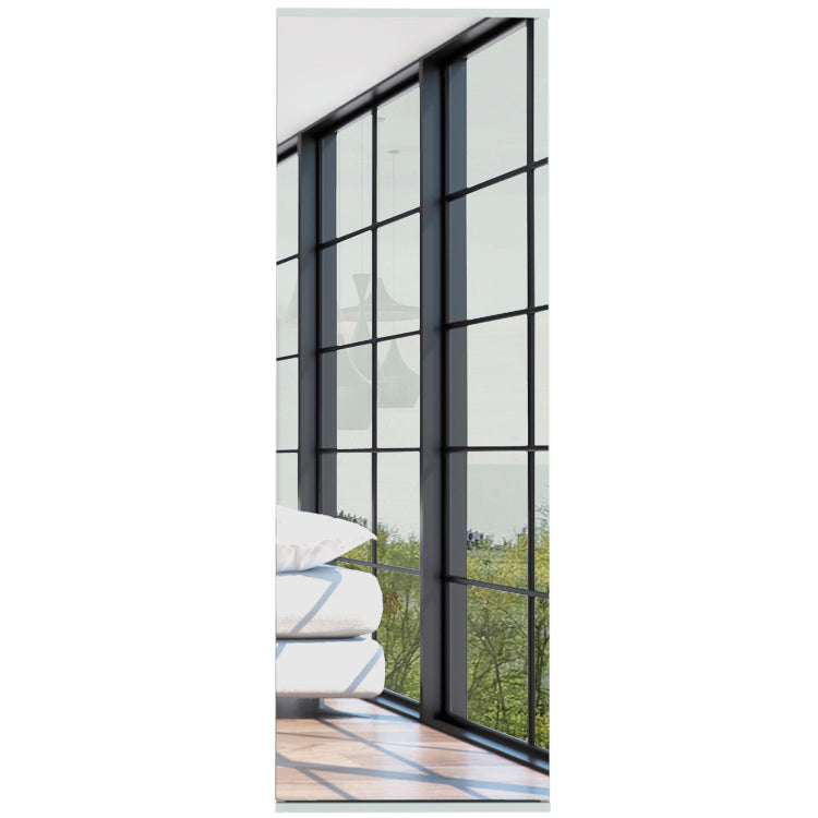 Montauk 5 Shelf Wall Mounted Shoe Cabinet With Mirror Door White