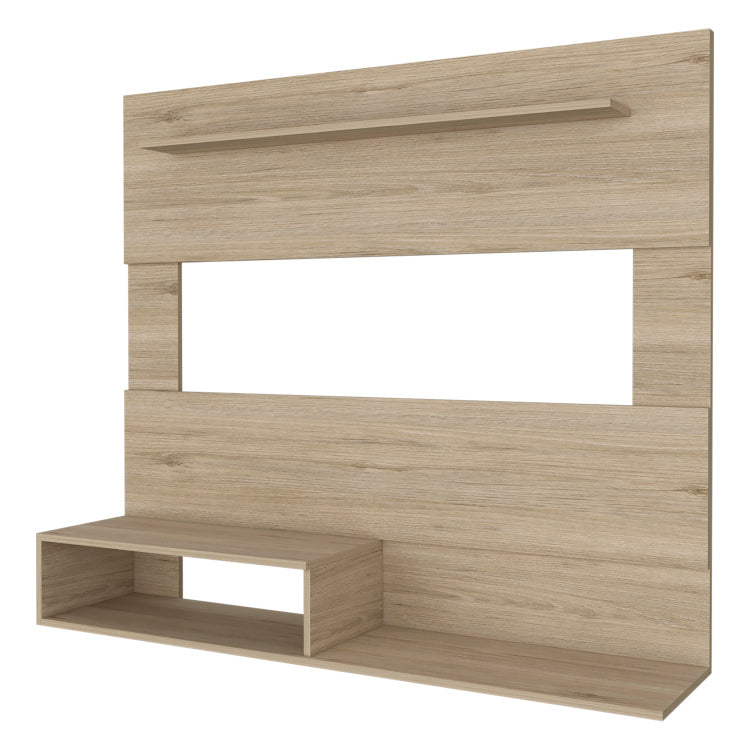 Forest Hills 3 Shelf Floating Entertainment Center Light Pine
