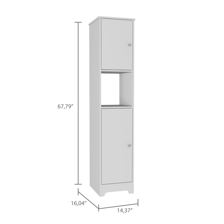 Brighton 1 Shelf Linen Cabinet White