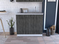 Brookeline Rectangle 2 Door Utility Sink And Cabinet White And Smokey Oak