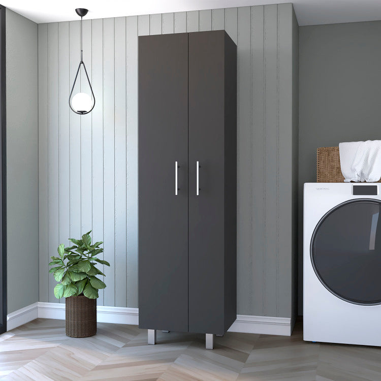 2 Door Rectangle Closet Pantry Wenge And White