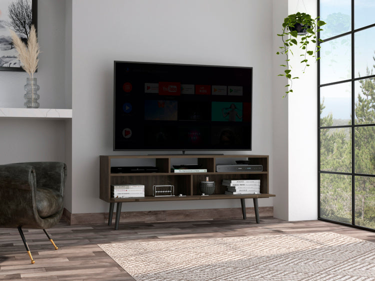 Haven 2 Drawer 3 Shelf Tv Stand Dark Walnut