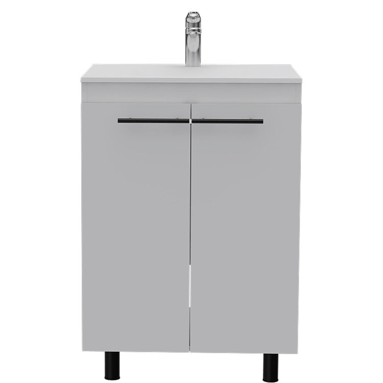 Sienna 2 Door Rectangle Freestanding Vanity Cabinet White