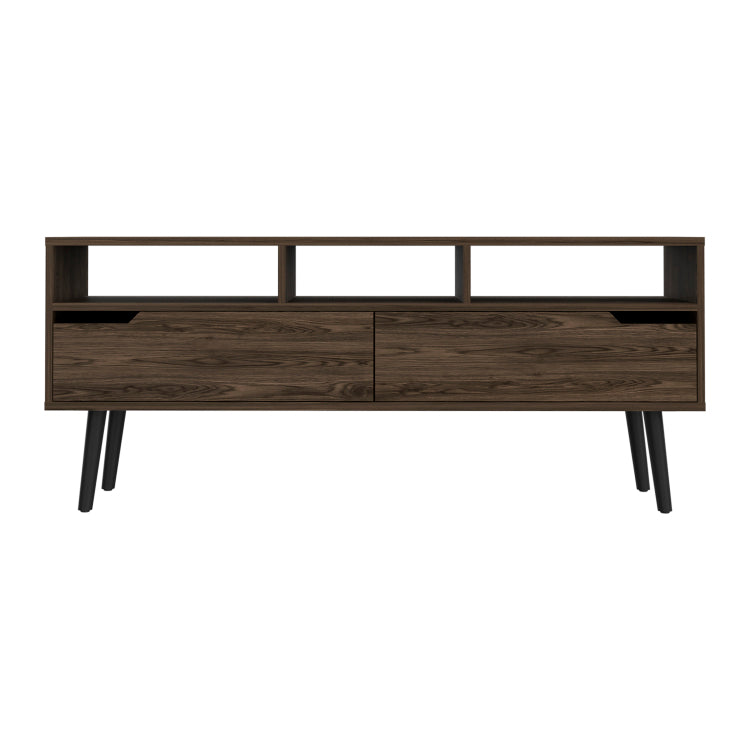 Haven 2 Drawer 3 Shelf Tv Stand Dark Walnut