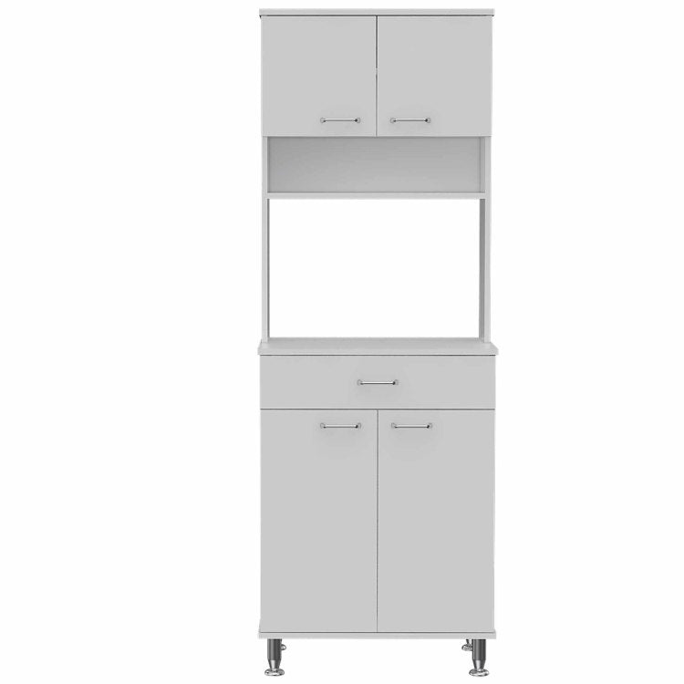 Santa Maria 1 Drawer 1 Shelf Area Pantry With Adjustable Metal Legs White