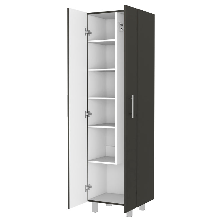 2 Door Rectangle Closet Pantry Wenge And White