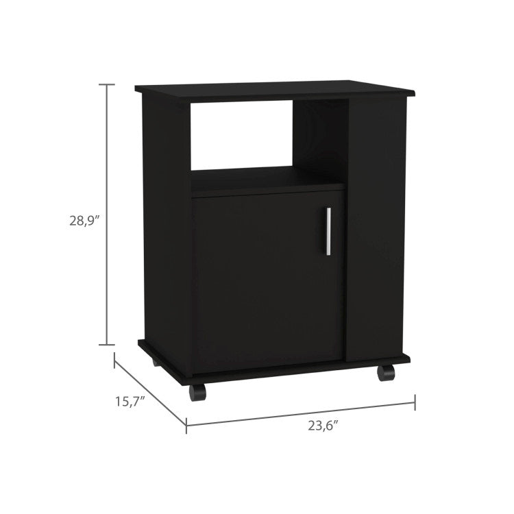 4 Shelf Microwave Cabinet With Caster Wenge