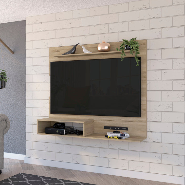 Forest Hills 3 Shelf Floating Entertainment Center Light Pine