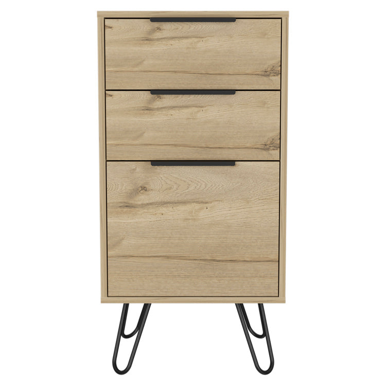 Meriden 3 Drawer Rectangle Dresser Light Oak