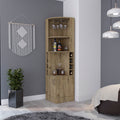Macadamia 8 Bottle 2 Shelf Bar Cabinet