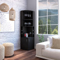 Jamesport 4 Bottle 2 Shelf Bar Cabinet Wenge