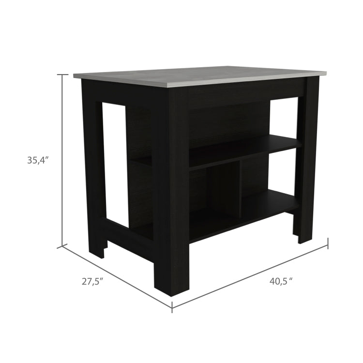3 Shelf Kitchen Island Wenge And Ibiza Marble