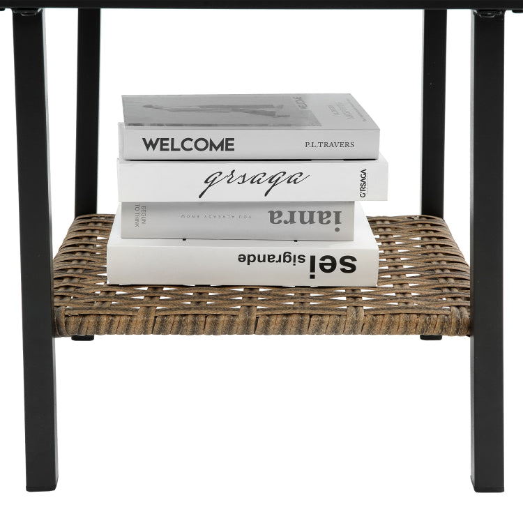 3Pcs Rocking Rattan Set Wholesale Leisure Chair Outdoor Rattan Rocking Chair Set Grey