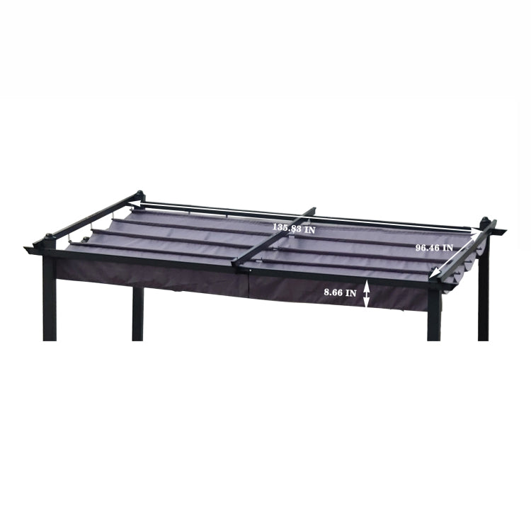 Replacement Canopy Top Cover Fabric For 13 X 10 Ft Outdoor Patio Retractable Pergola Sun Shelter Canopy
