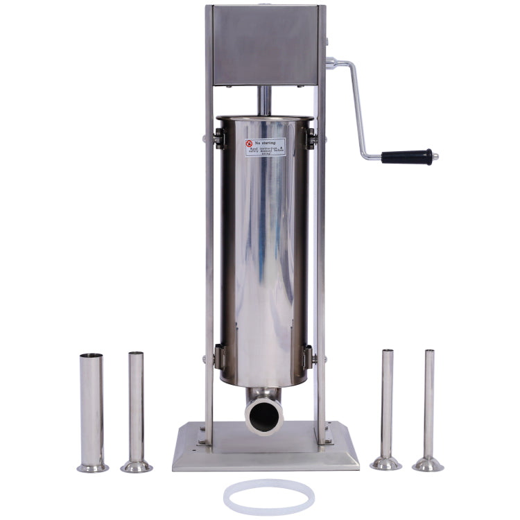 Stainless Steel Commercial Sausage Stuffer,Dual Speed Vertical Sausage Maker 7Lb 3, Meat Filler With 4 Stuffing Tubes