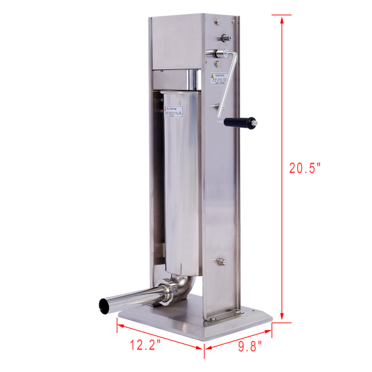 Stainless Steel Commercial Sausage Stuffer,Dual Speed Vertical Sausage Maker 7Lb 3, Meat Filler With 4 Stuffing Tubes