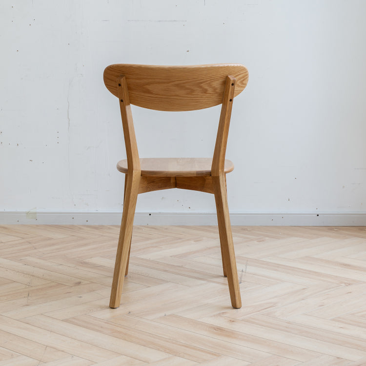 Set Of 2 Pcs Dining Chair Wooden Fas Grade Oak Natural Wood Made In North America 100% Dirt Free Wood Chair Solid Chair Table Chair Wooden Living Room Chair Simple And Natural 46.5 * 54 * 80Cm