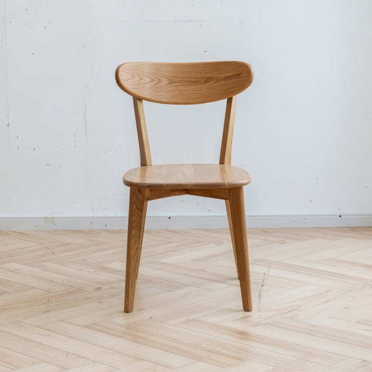 Set Of 2 Pcs Dining Chair Wooden Fas Grade Oak Natural Wood Made In North America 100% Dirt Free Wood Chair Solid Chair Table Chair Wooden Living Room Chair Simple And Natural 46.5 * 54 * 80Cm