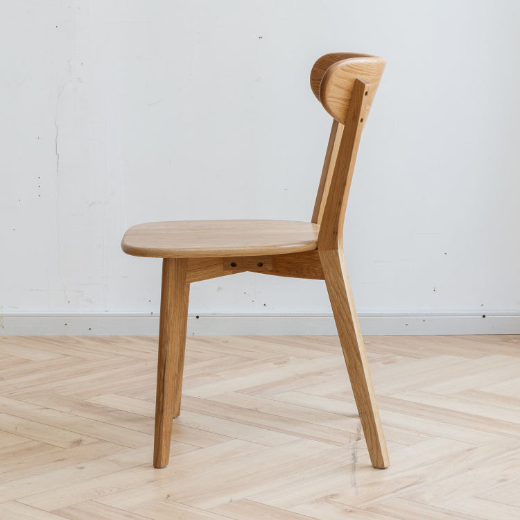 Set Of 2 Pcs Dining Chair Wooden Fas Grade Oak Natural Wood Made In North America 100% Dirt Free Wood Chair Solid Chair Table Chair Wooden Living Room Chair Simple And Natural 46.5 * 54 * 80Cm