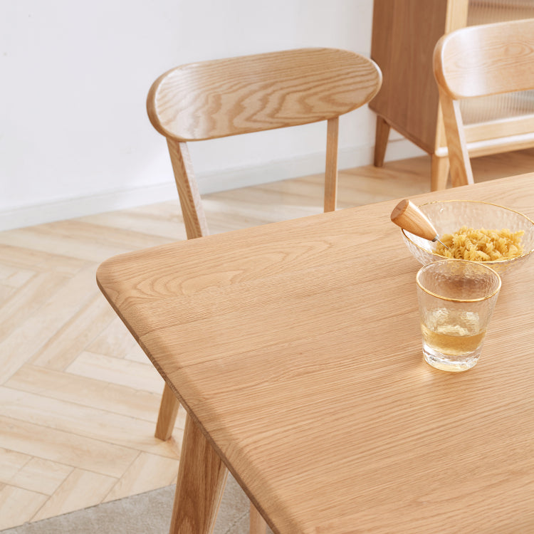 Set Of 2 Pcs Dining Chair Wooden Fas Grade Oak Natural Wood Made In North America 100% Dirt Free Wood Chair Solid Chair Table Chair Wooden Living Room Chair Simple And Natural 46.5 * 54 * 80Cm