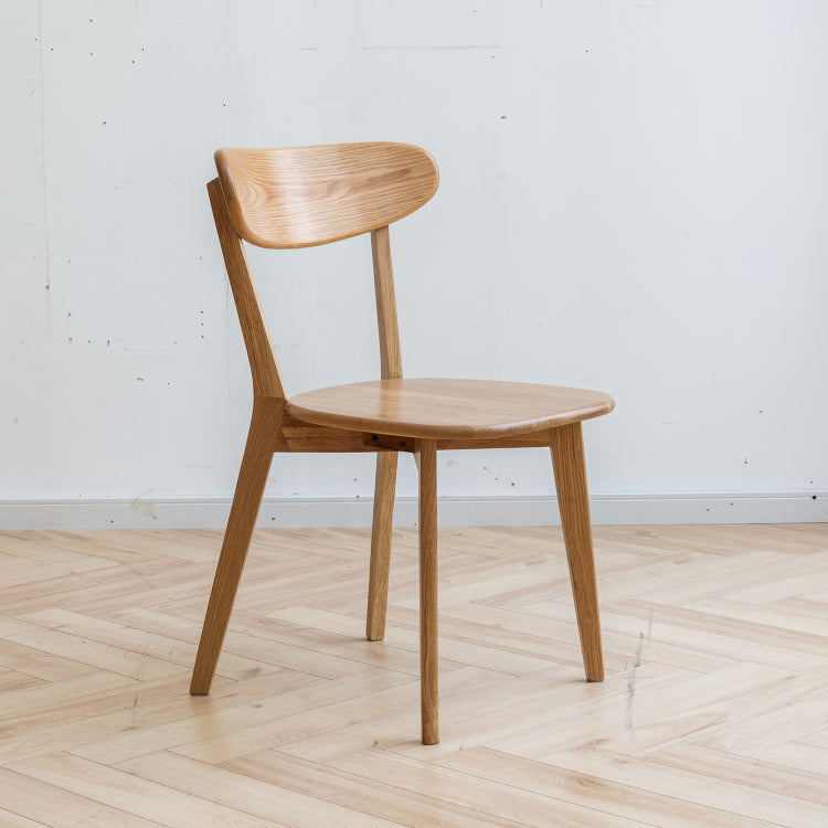 Set Of 2 Pcs Dining Chair Wooden Fas Grade Oak Natural Wood Made In North America 100% Dirt Free Wood Chair Solid Chair Table Chair Wooden Living Room Chair Simple And Natural 46.5 * 54 * 80Cm