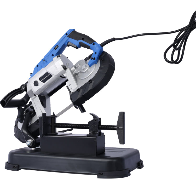 High Performance Portable Band Saw With Removable Steel Base, 45 90 Cutting, 10A 1100W Motor, 5 Inch Depth Cut