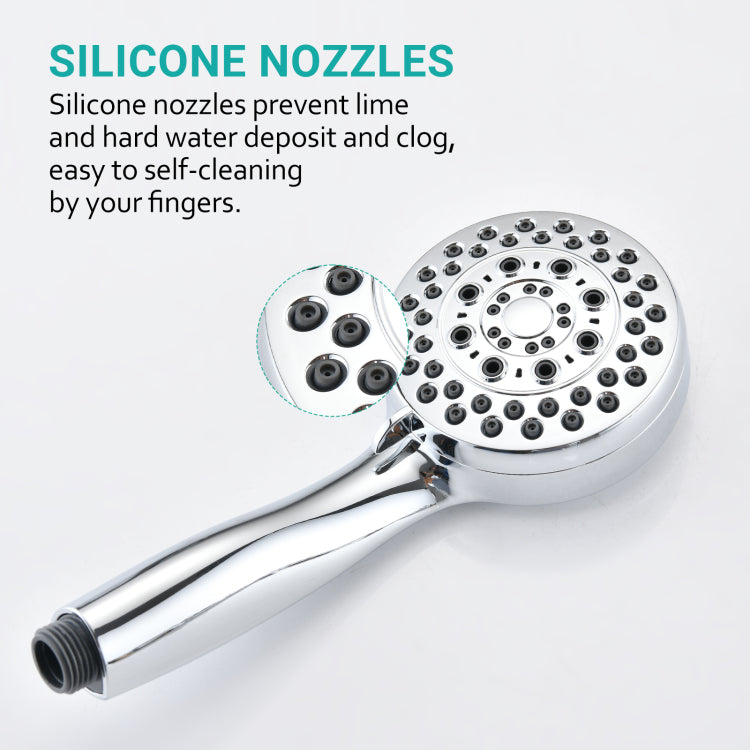 5 Mode Adjustable Settings Handheld Shower Head With Hose High Pressure Shower Heads