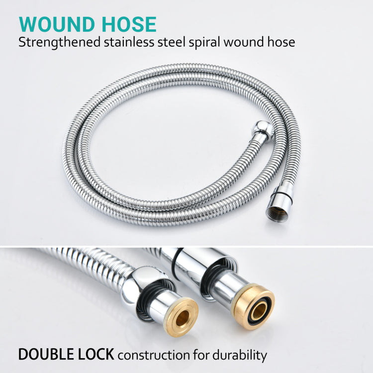 5 Mode Adjustable Settings Handheld Shower Head With Hose High Pressure Shower Heads