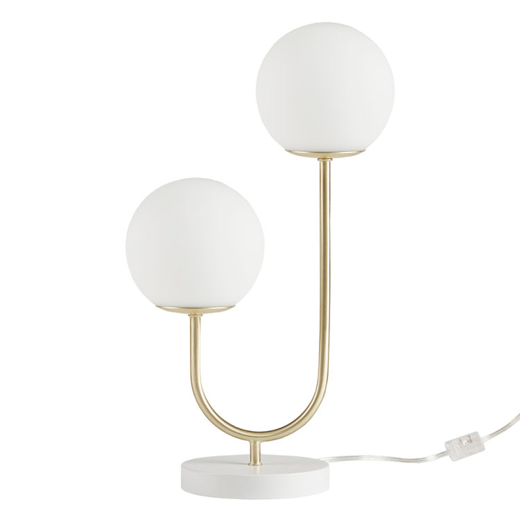 Metal 2 Light Globe Table Lamp