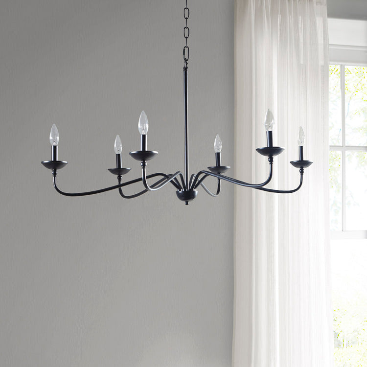 6 Light Metal Chandelier