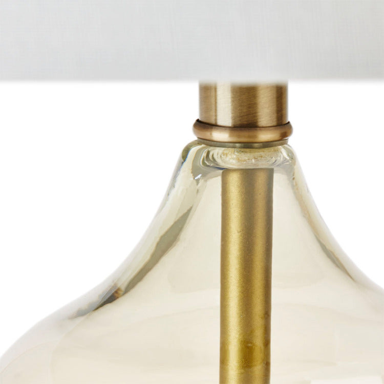 Curved Glass Table Lamp, Set Of 2