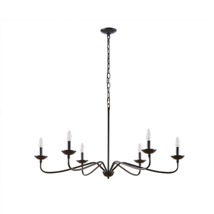 6 Light Metal Chandelier