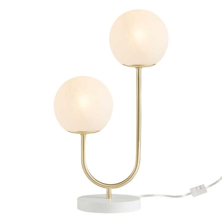 Metal 2 Light Globe Table Lamp
