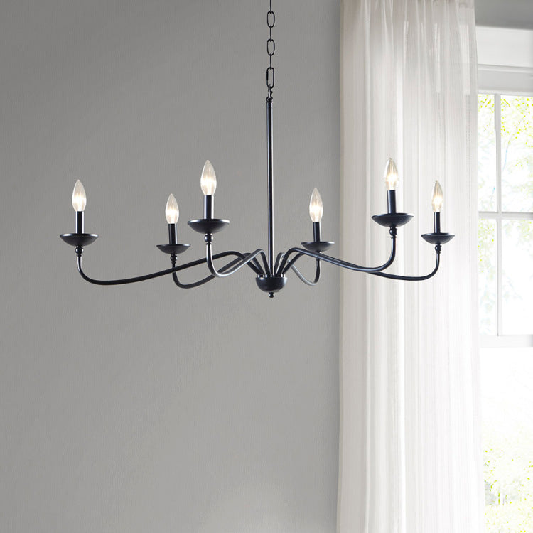 6 Light Metal Chandelier