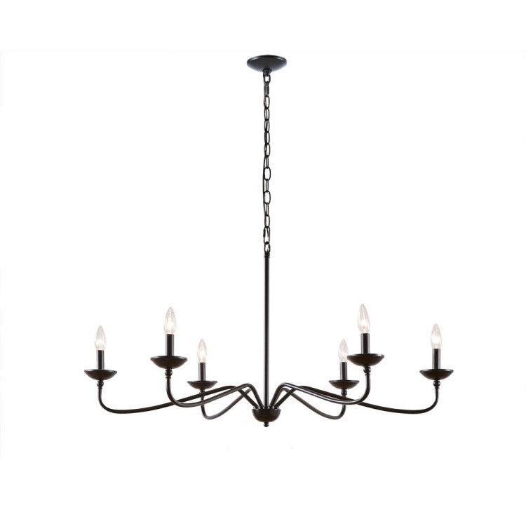 6 Light Metal Chandelier