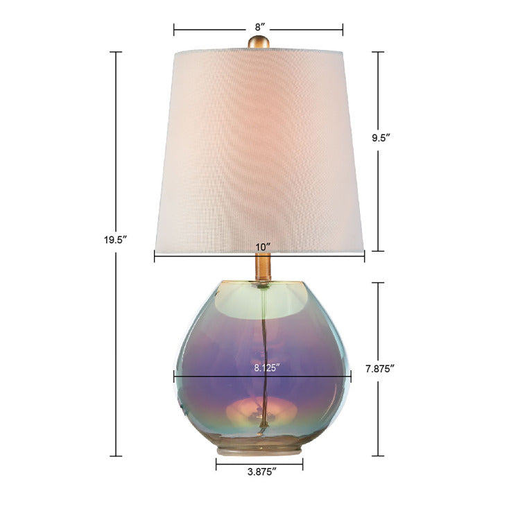 Iridescent Glass Table Lamp