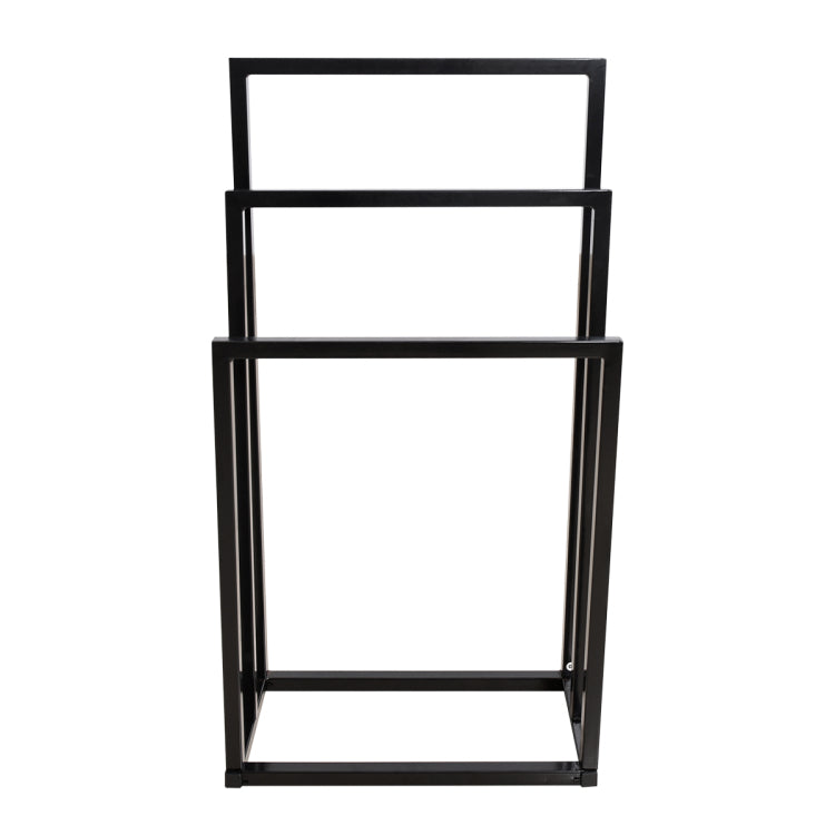 Metal Freestanding Towel Rack 3 Tiers Hand Towel Holder Organizer For Bathroom Accessories, Black