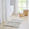 Woven Texture Stripe Bath Rug Grey 20X32"