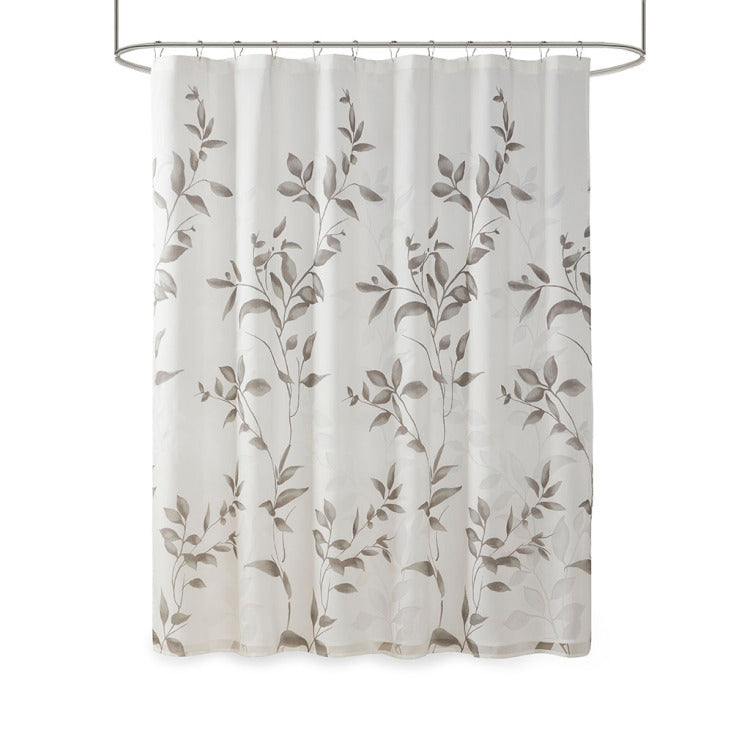 Burnout Printed Shower Curtain Grey 72X72"