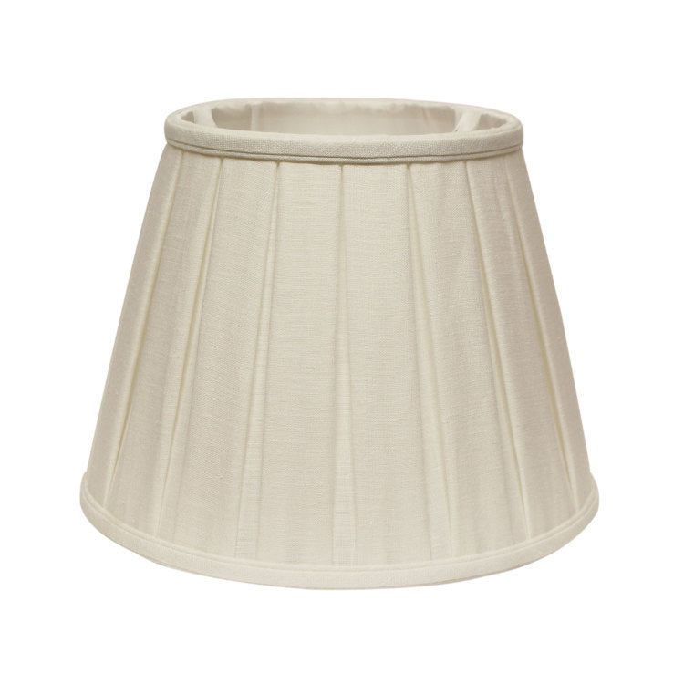 Slant Linen Box Pleat Softback Lampshade With Washer Fitter, White