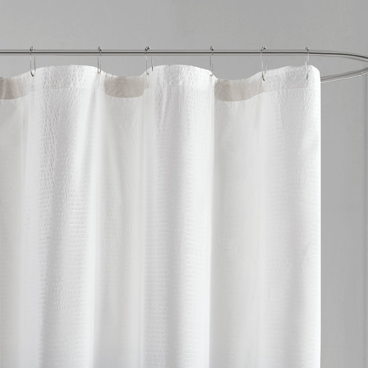 Ombre Printed Seersucker Shower Curtain Grey 72X72"