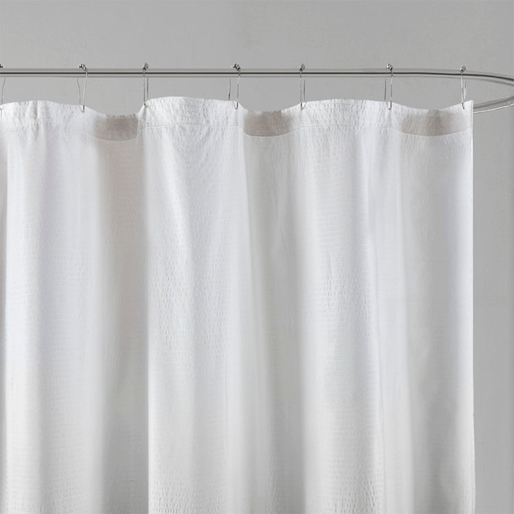 Ombre Printed Seersucker Shower Curtain Grey 72X72"