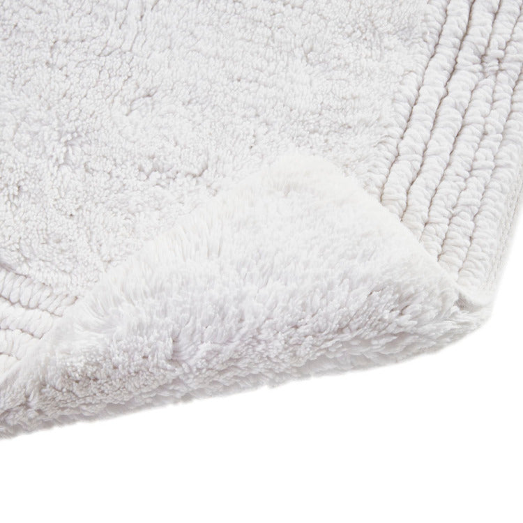 100% Cotton Tufted 3000 Gsm Reversible Bath Rug White 21X34"