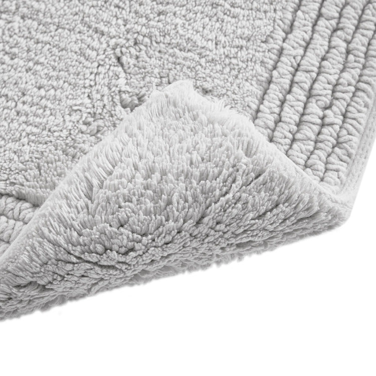 100% Cotton Tufted 3000Gsm Reversible Bath Rug Grey 21X34"