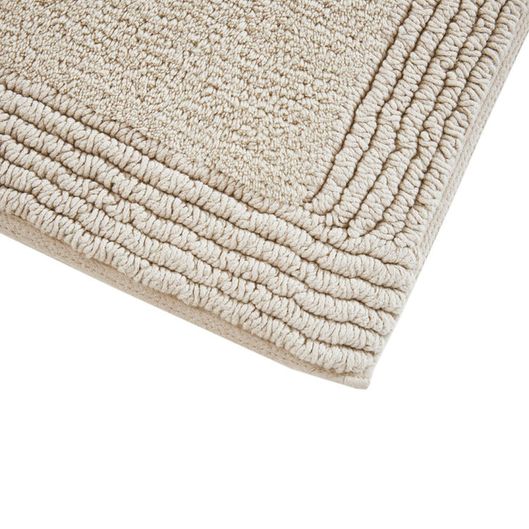 100% Cotton Tufted 3000 Gsm Reversible Bath Rug Natural 21X34"